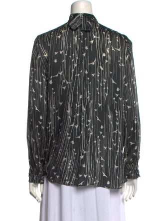Schumacher Silk Printed Button-Up Top