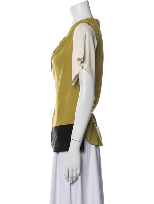 Schumacher Silk Colorblock Pattern Blouse