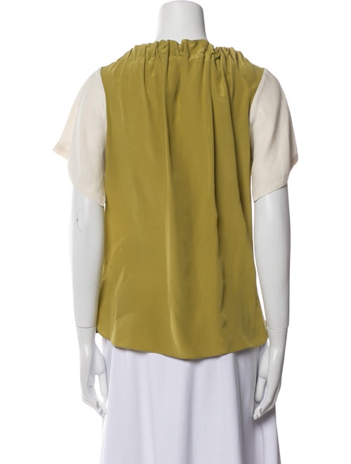 Schumacher Silk Colorblock Pattern Blouse