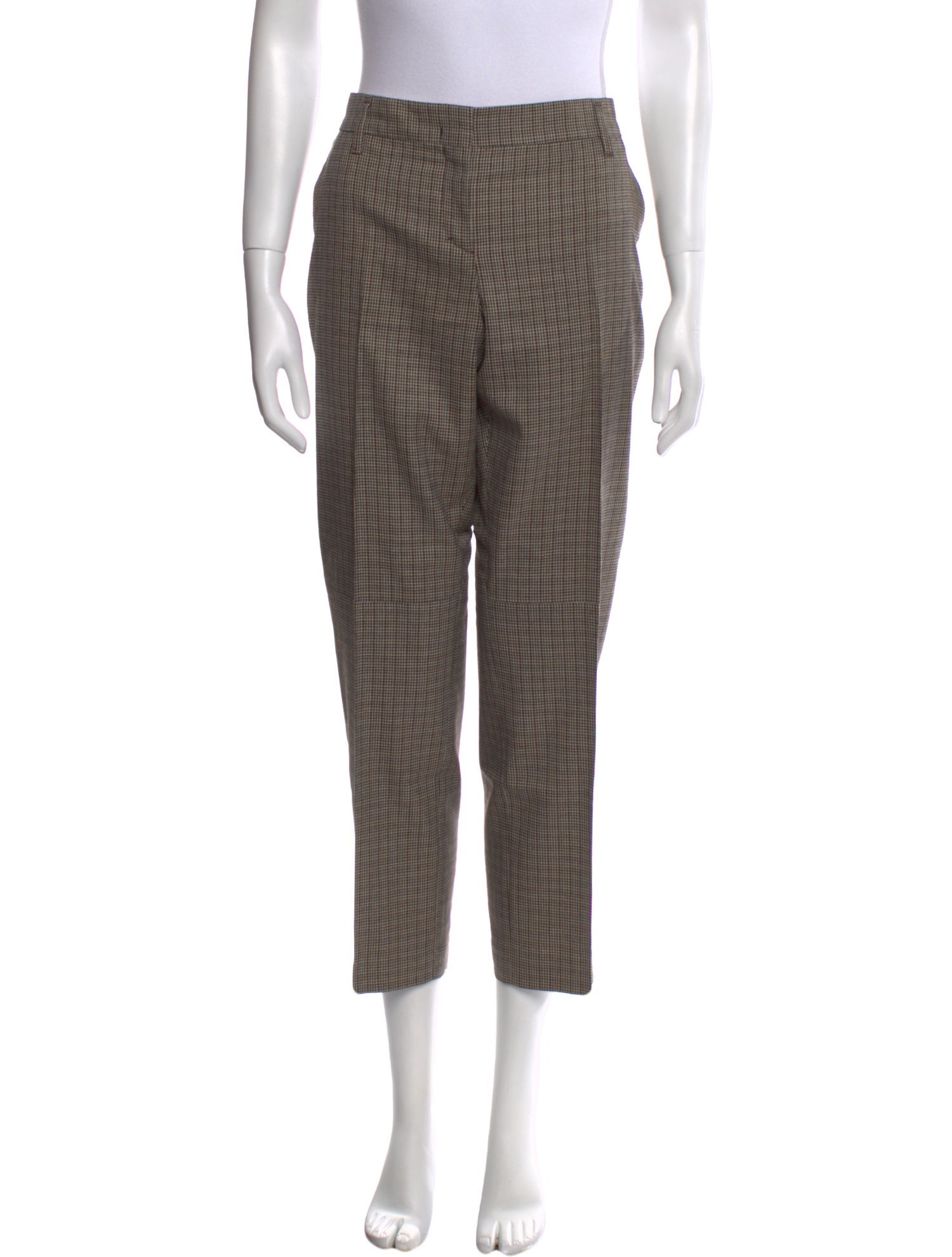 Schumacher Plaid Print Straight Leg Pants