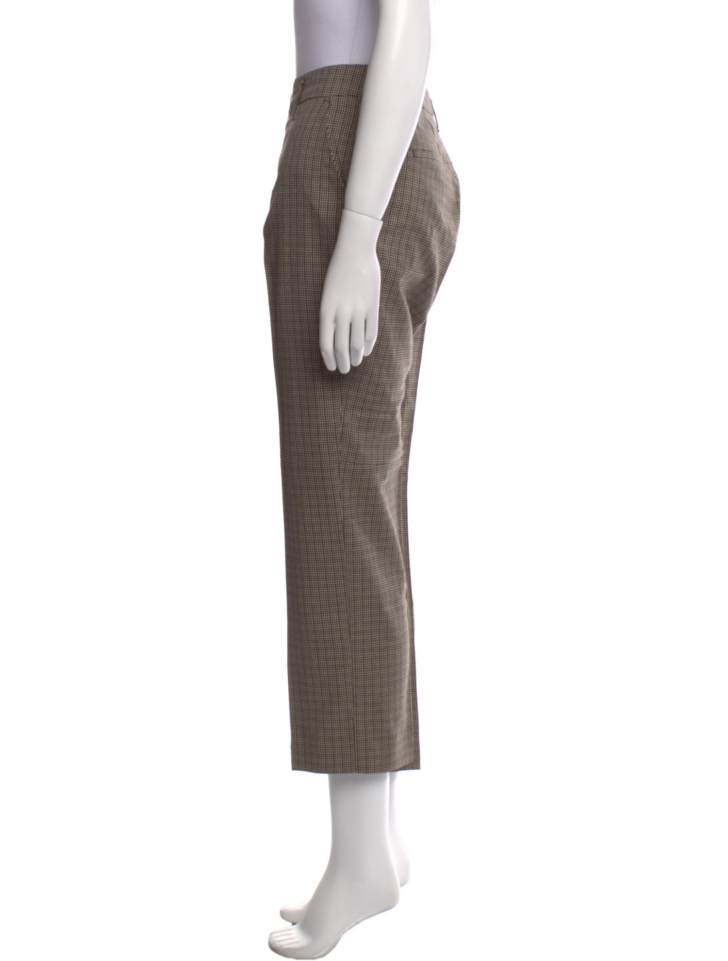 Schumacher Plaid Print Straight Leg Pants