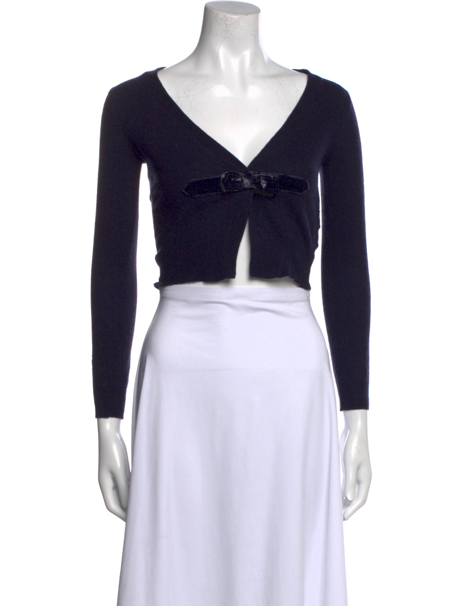 Schumacher Silk V-Neck Crop Top