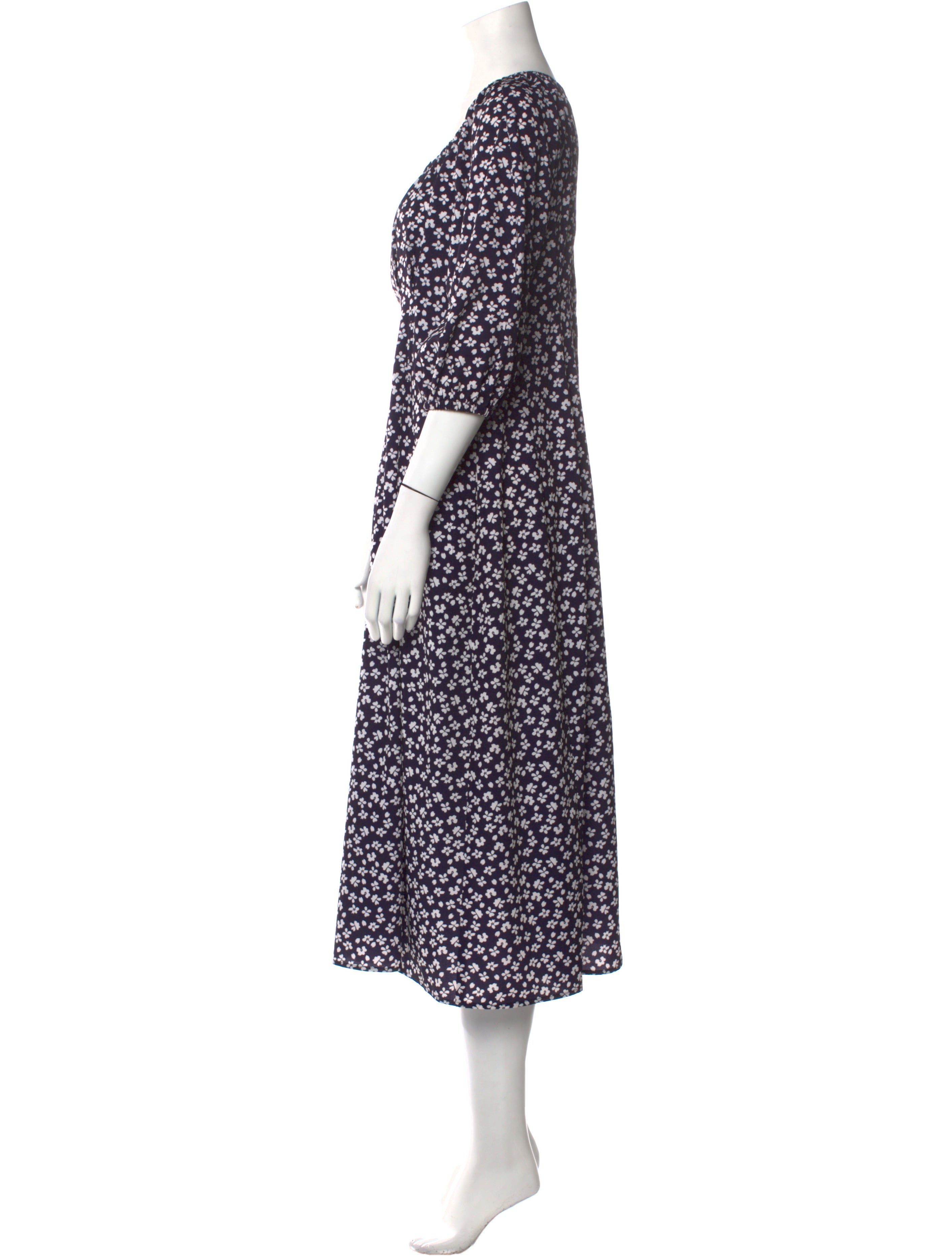 Scanlan Theodore Floral Print Midi Length Dress