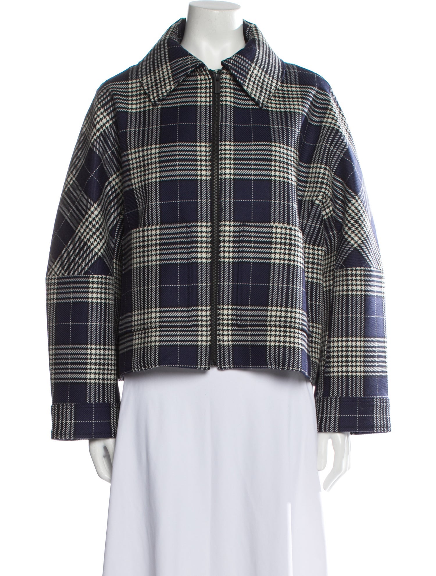 Scanlan Theodore Plaid Print Jacket - Blue Jackets, Clothing