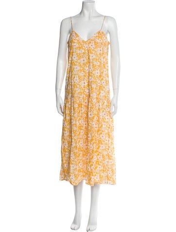 Scanlan Theodore Dresses Floral Print Midi Length Dress Us0, UK4 | XS
