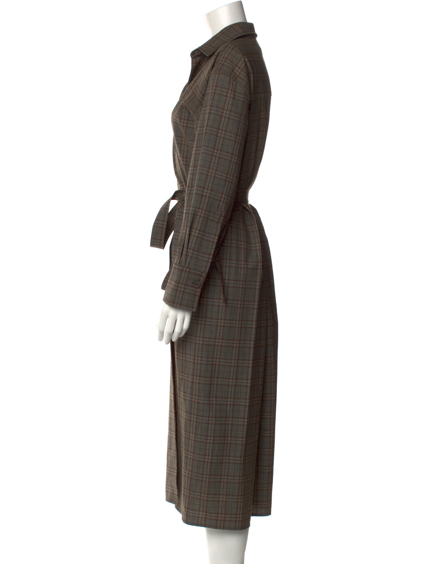 Scanlan Theodore Plaid Print Trench Coat