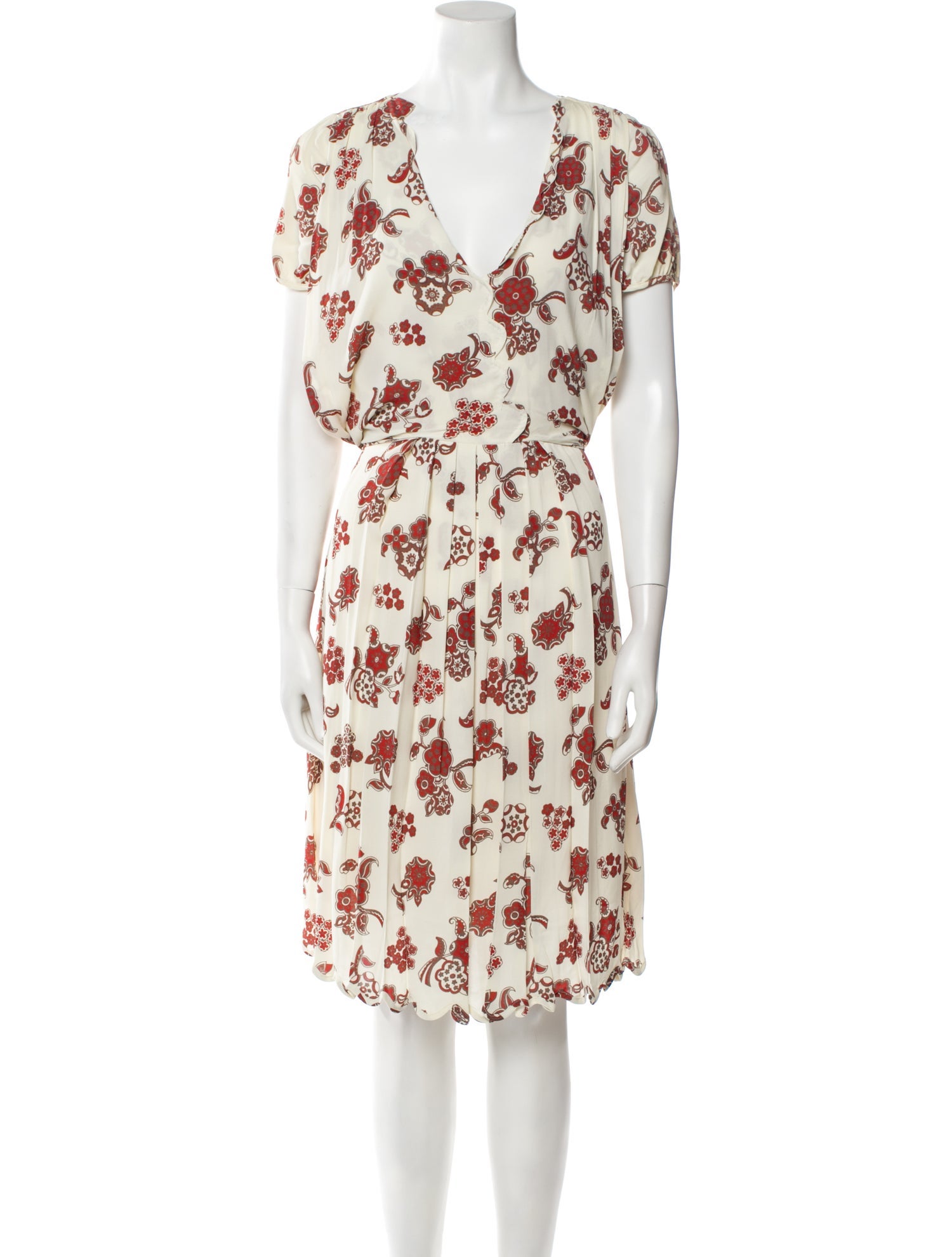 Scanlan Theodore Floral Print Knee-Length Dress