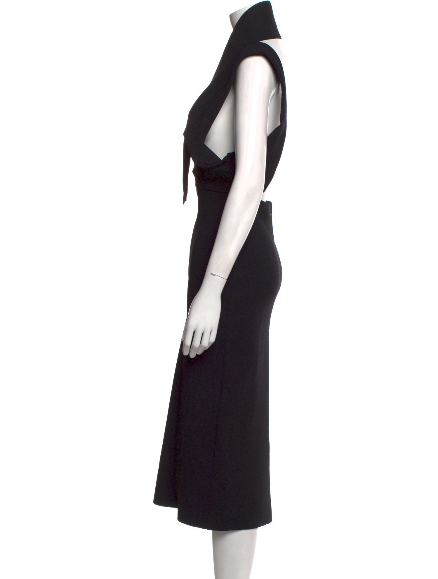 Scanlan Theodore Mock Neck Midi Length Dress