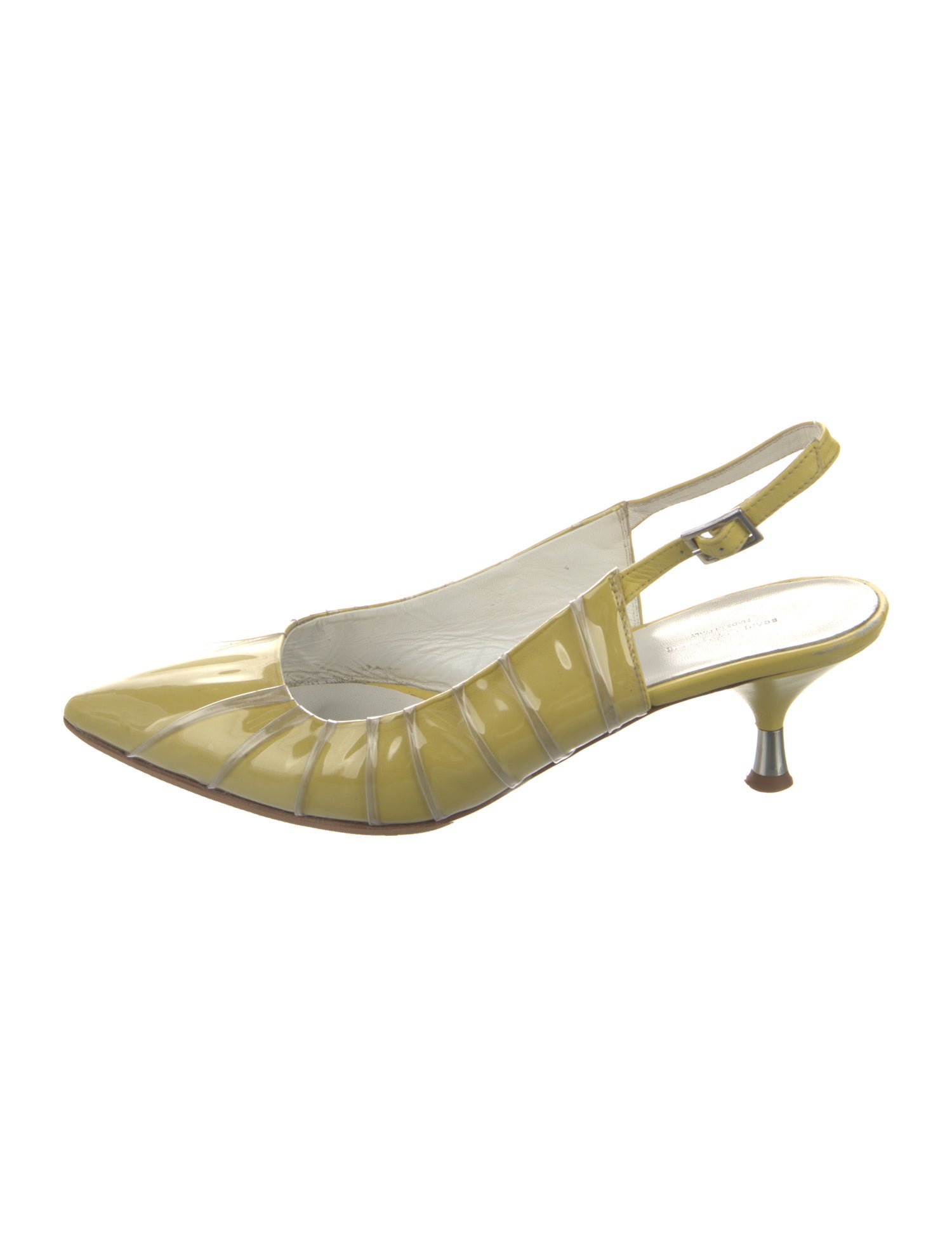 Scanlan Theodore PVC Pleated Accents Slingback Pumps