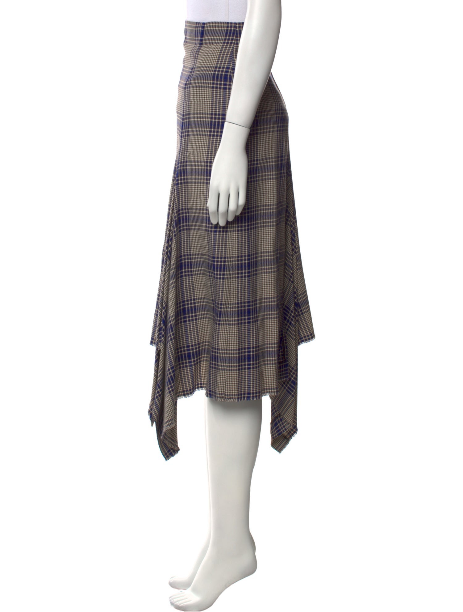 Scanlan Theodore Plaid Print Midi Length Skirt