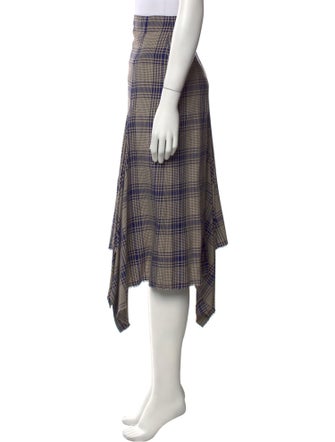 Scanlan Theodore Plaid Print Midi Length Skirt