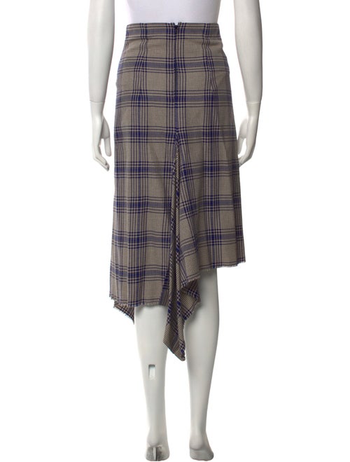 Scanlan Theodore Plaid Print Midi Length Skirt