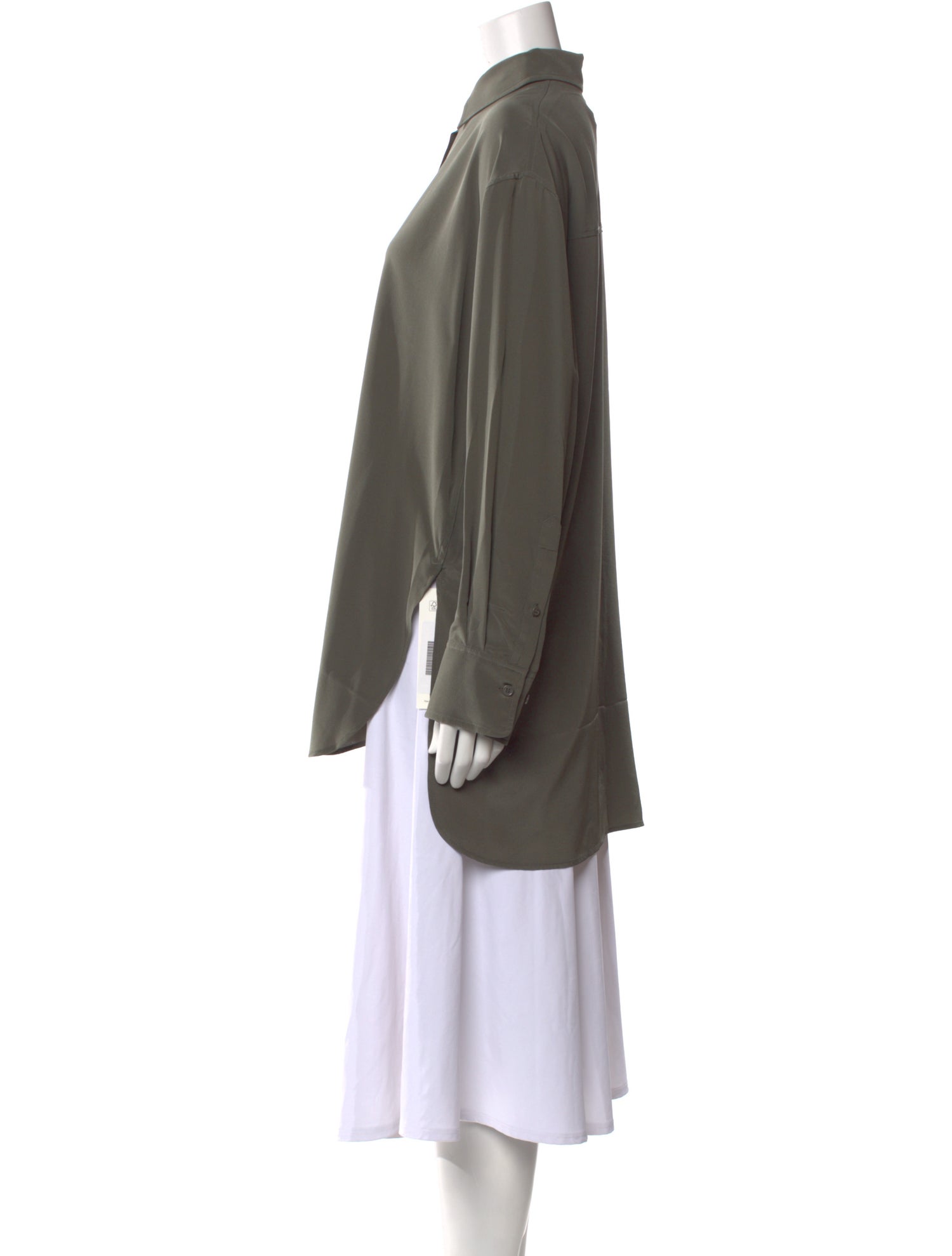 Scanlan Theodore Silk Long Sleeve Button-Up Top