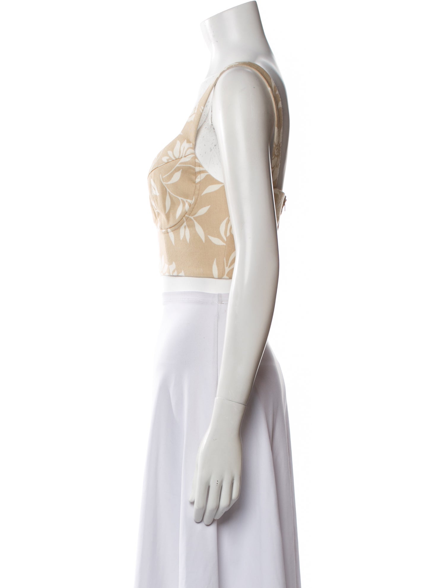 Scanlan Theodore Printed V-Neck Crop Top