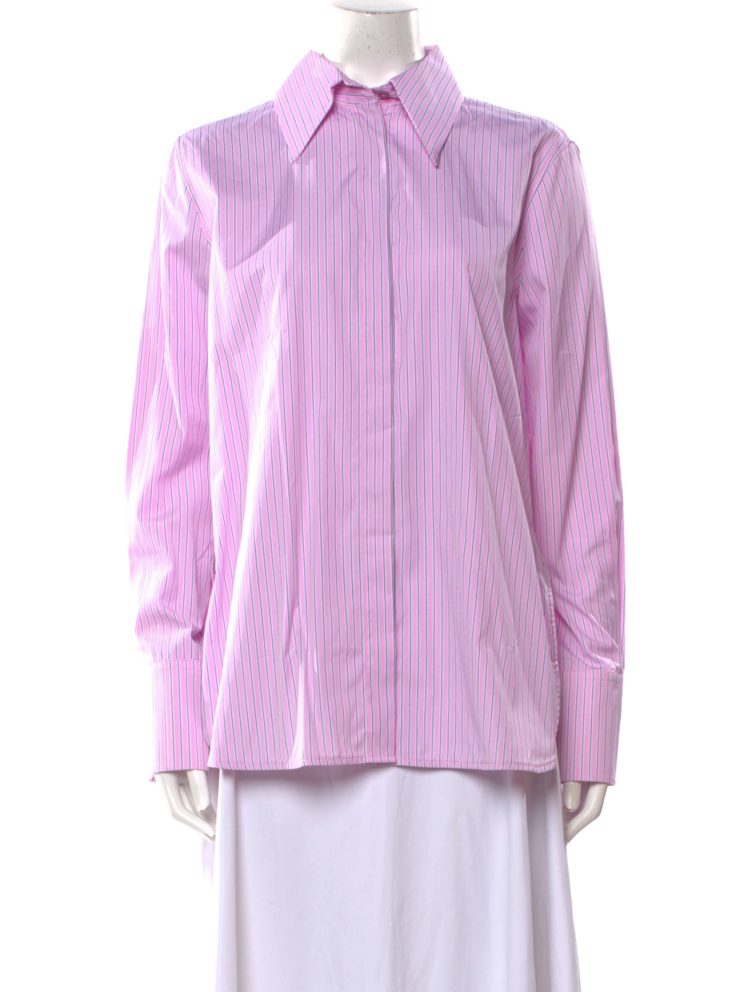 Scanlan Theodore Striped Long Sleeve Button-Up Top