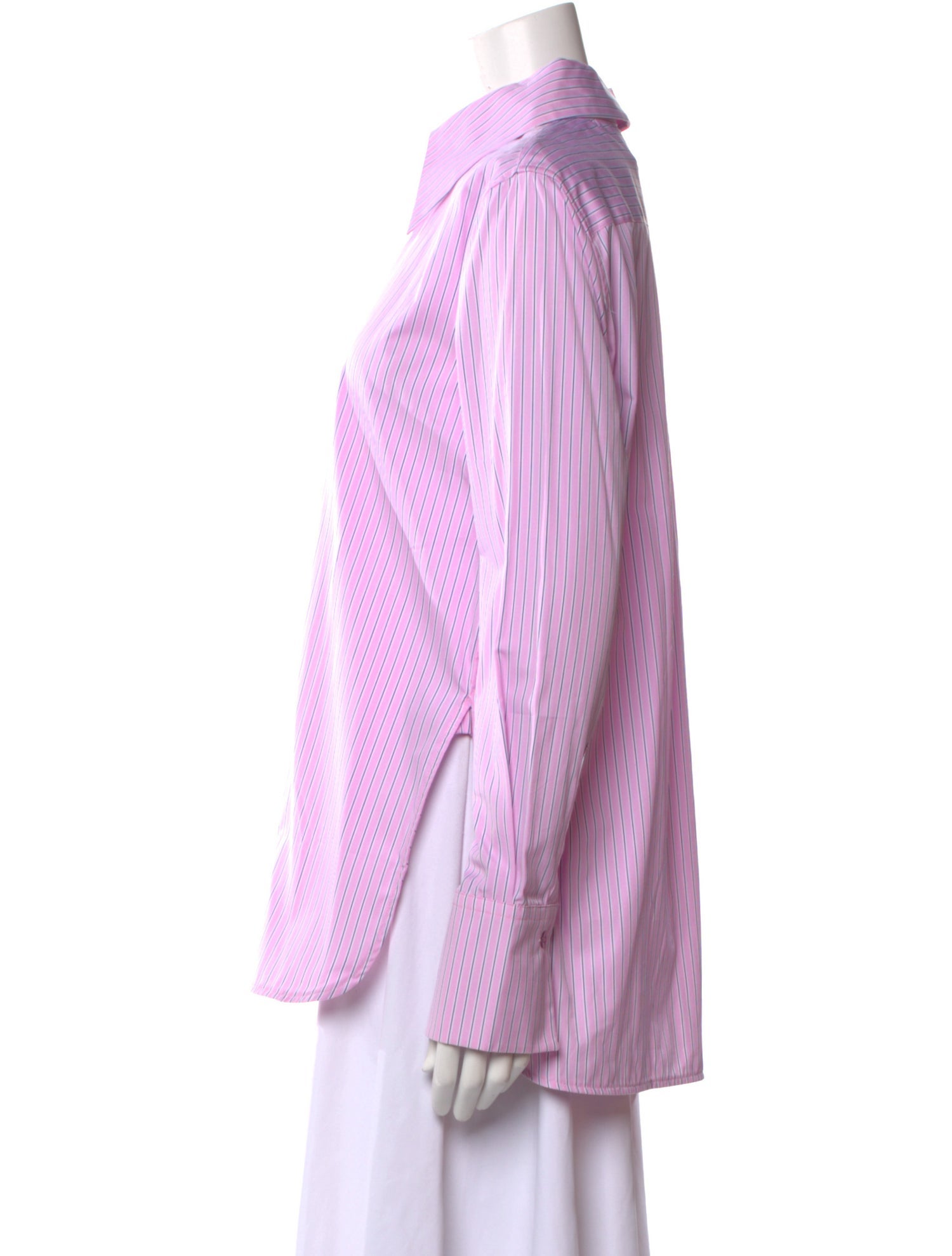 Scanlan Theodore Striped Long Sleeve Button-Up Top