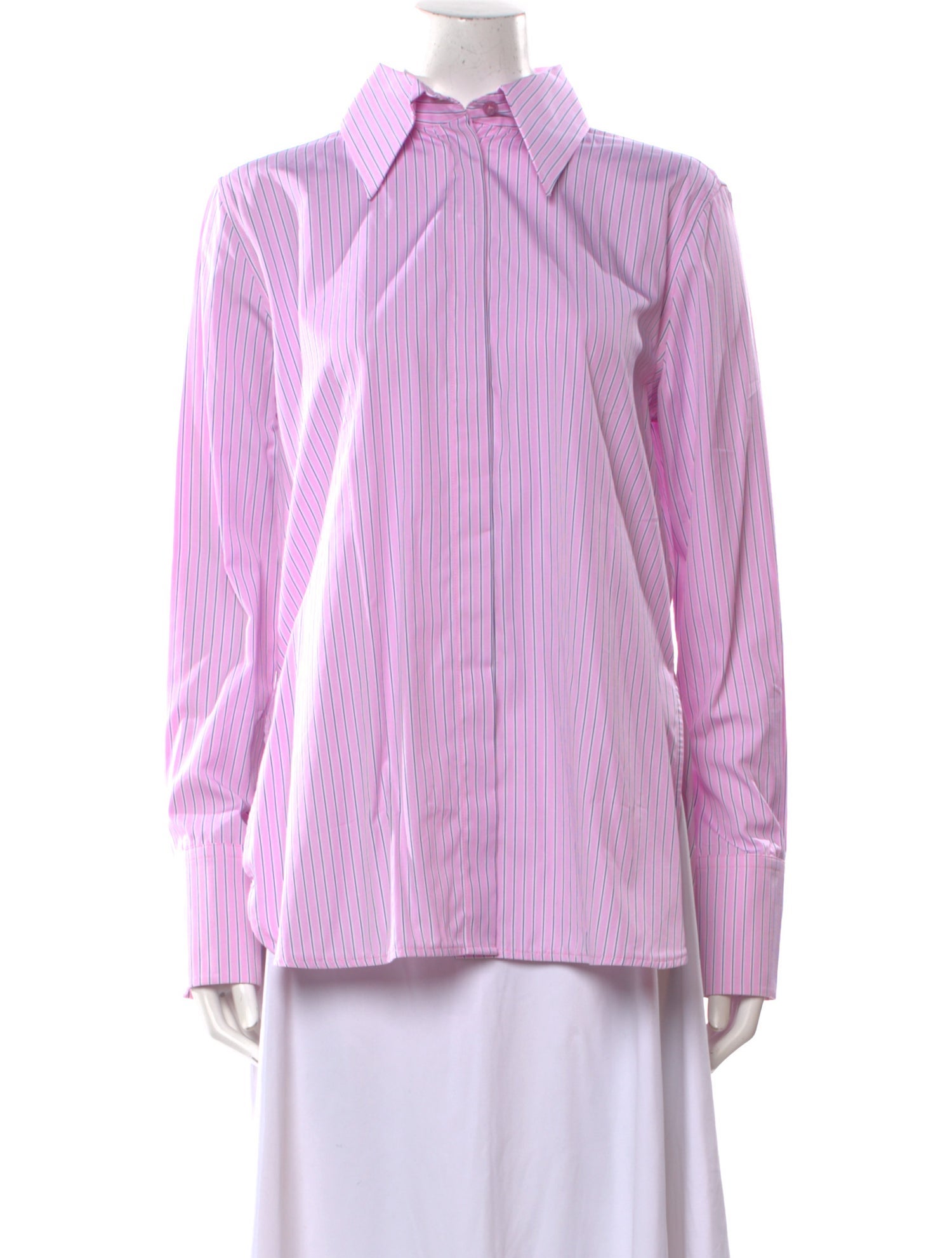 Scanlan Theodore Striped Long Sleeve Button-Up Top