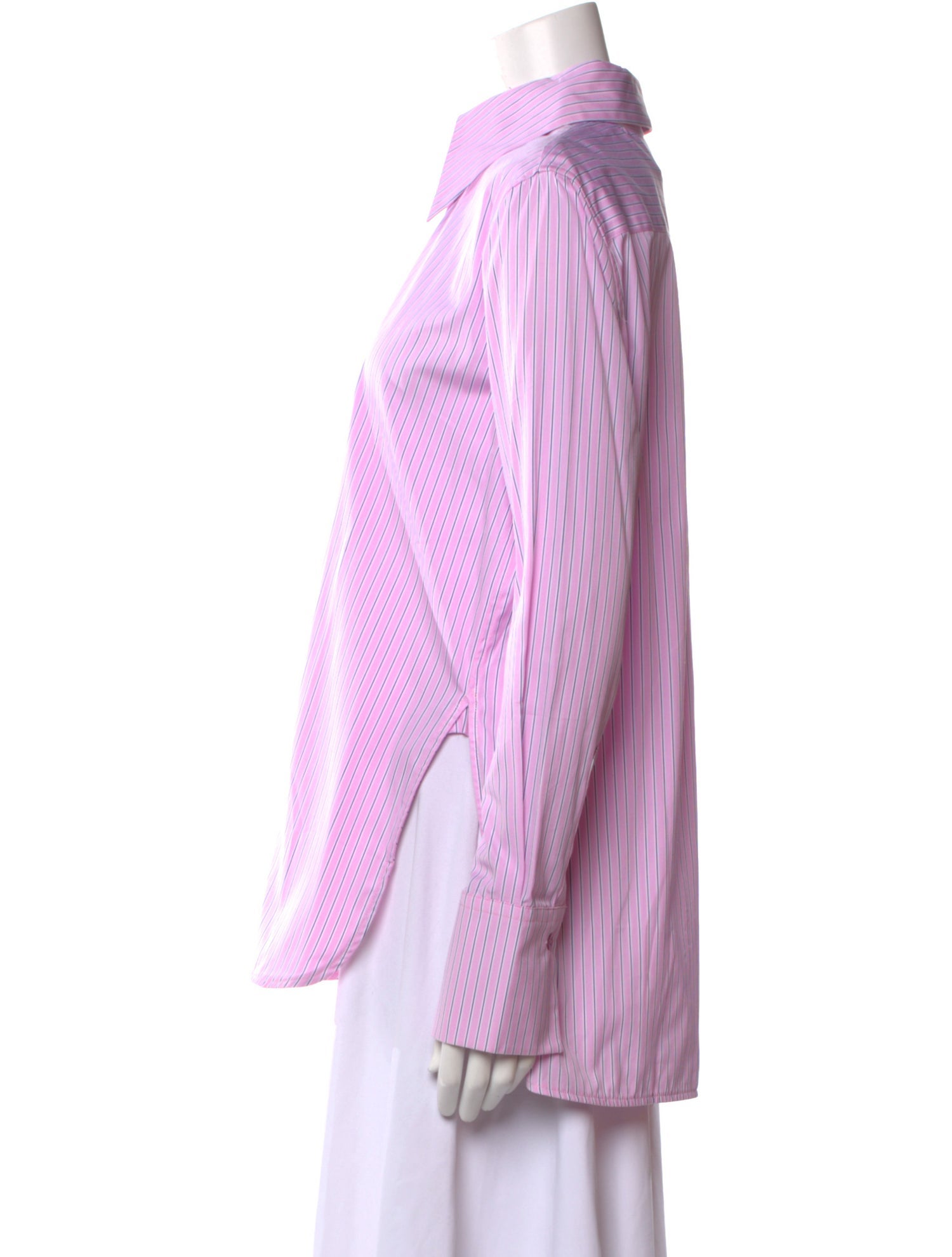 Scanlan Theodore Striped Long Sleeve Button-Up Top