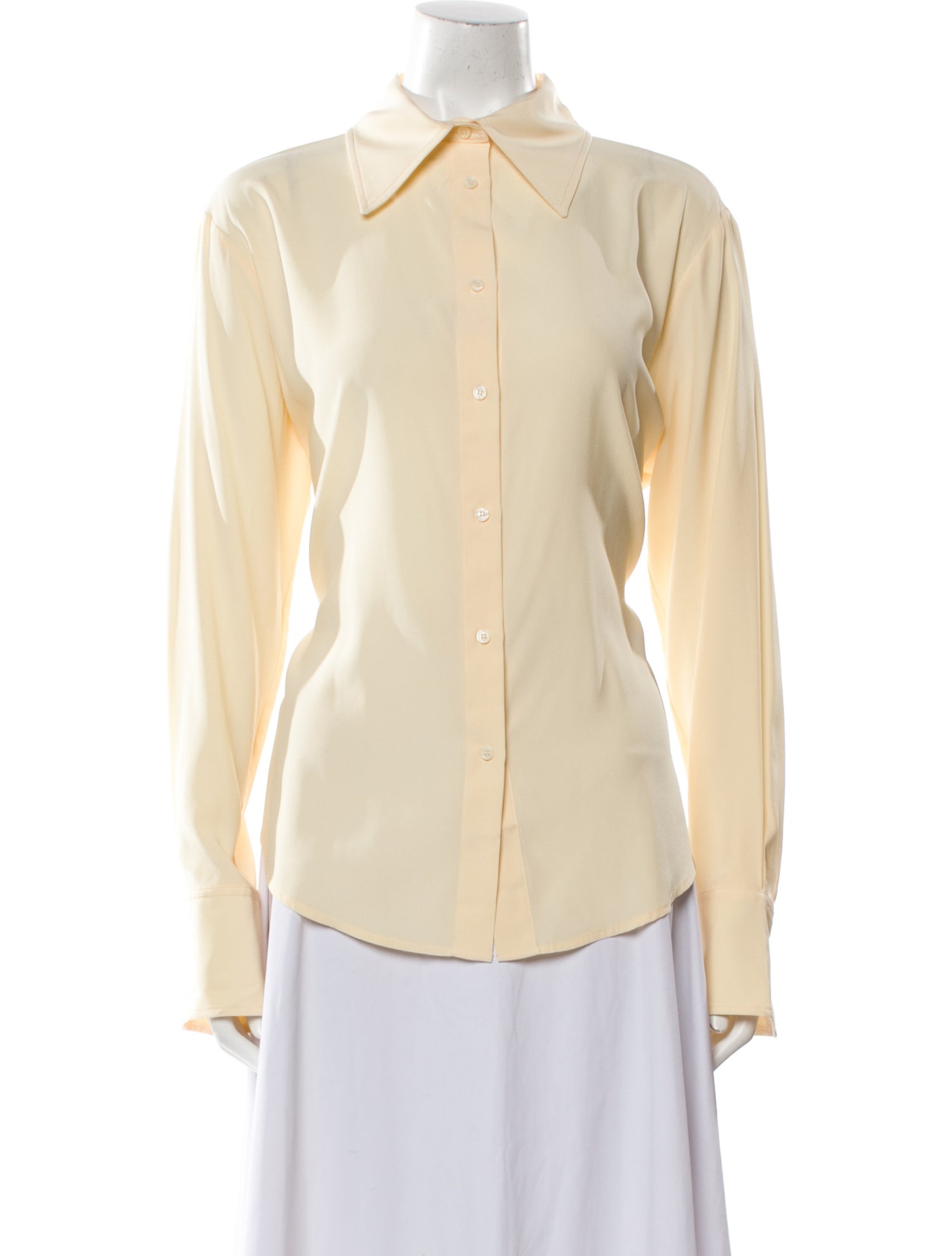 Scanlan Theodore Silk Long Sleeve Button-Up Top