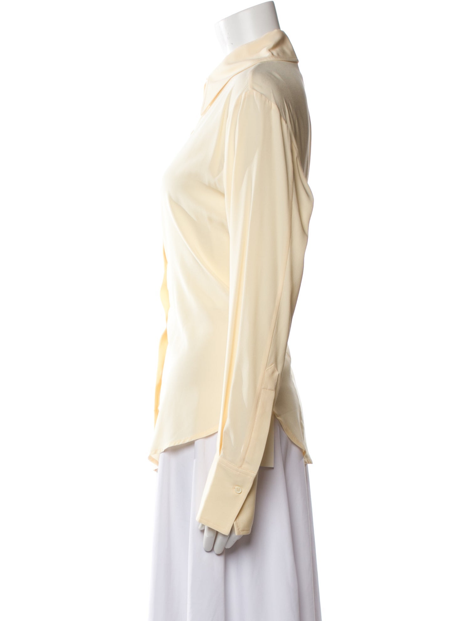 Scanlan Theodore Silk Long Sleeve Button-Up Top