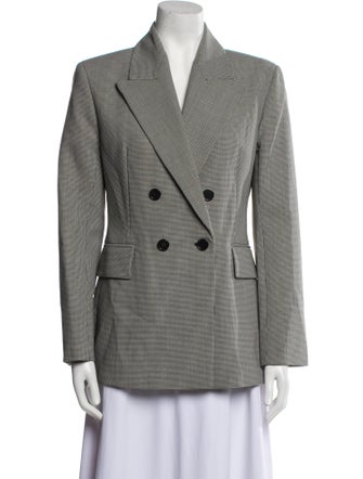 Scanlan Theodore Virgin Wool Plaid Print Blazer