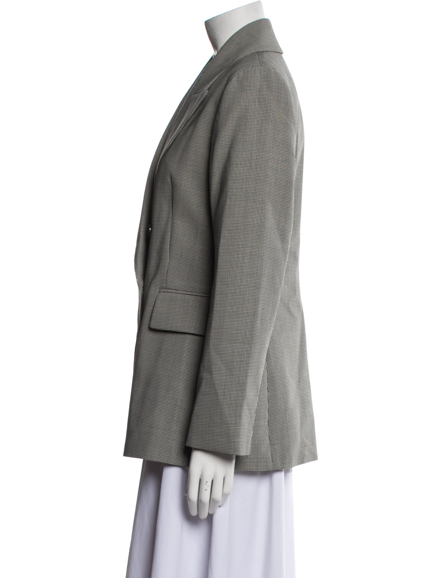 Scanlan Theodore Virgin Wool Plaid Print Blazer