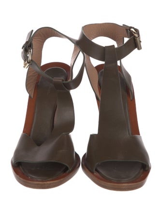 Scanlan Theodore Leather T-Strap Sandals