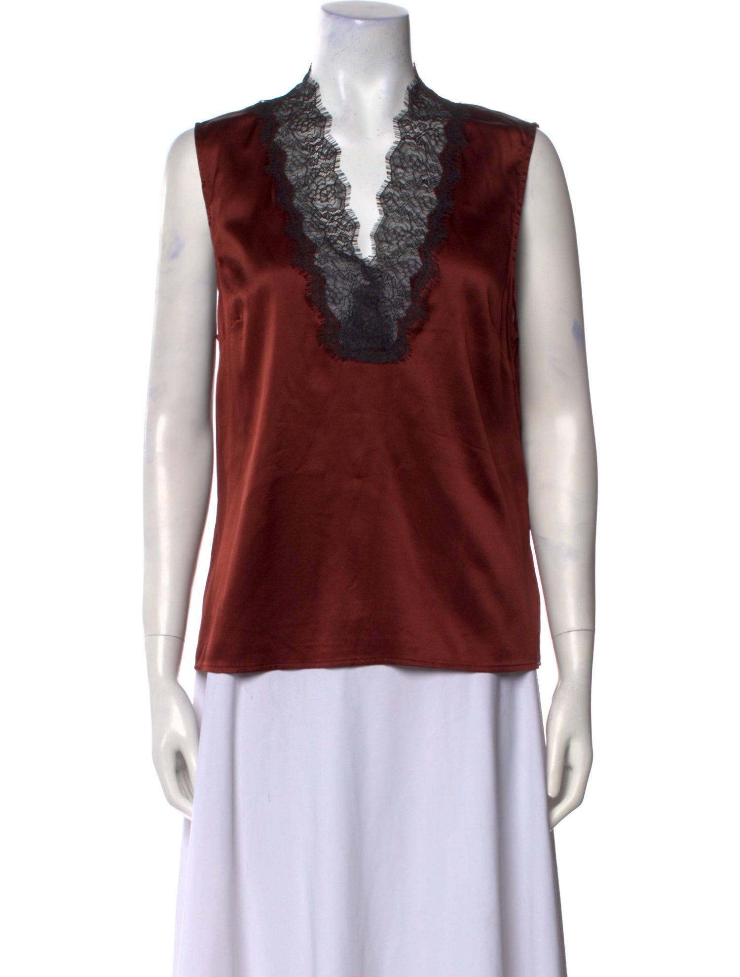 Scanlan Theodore Silk V-Neck Top