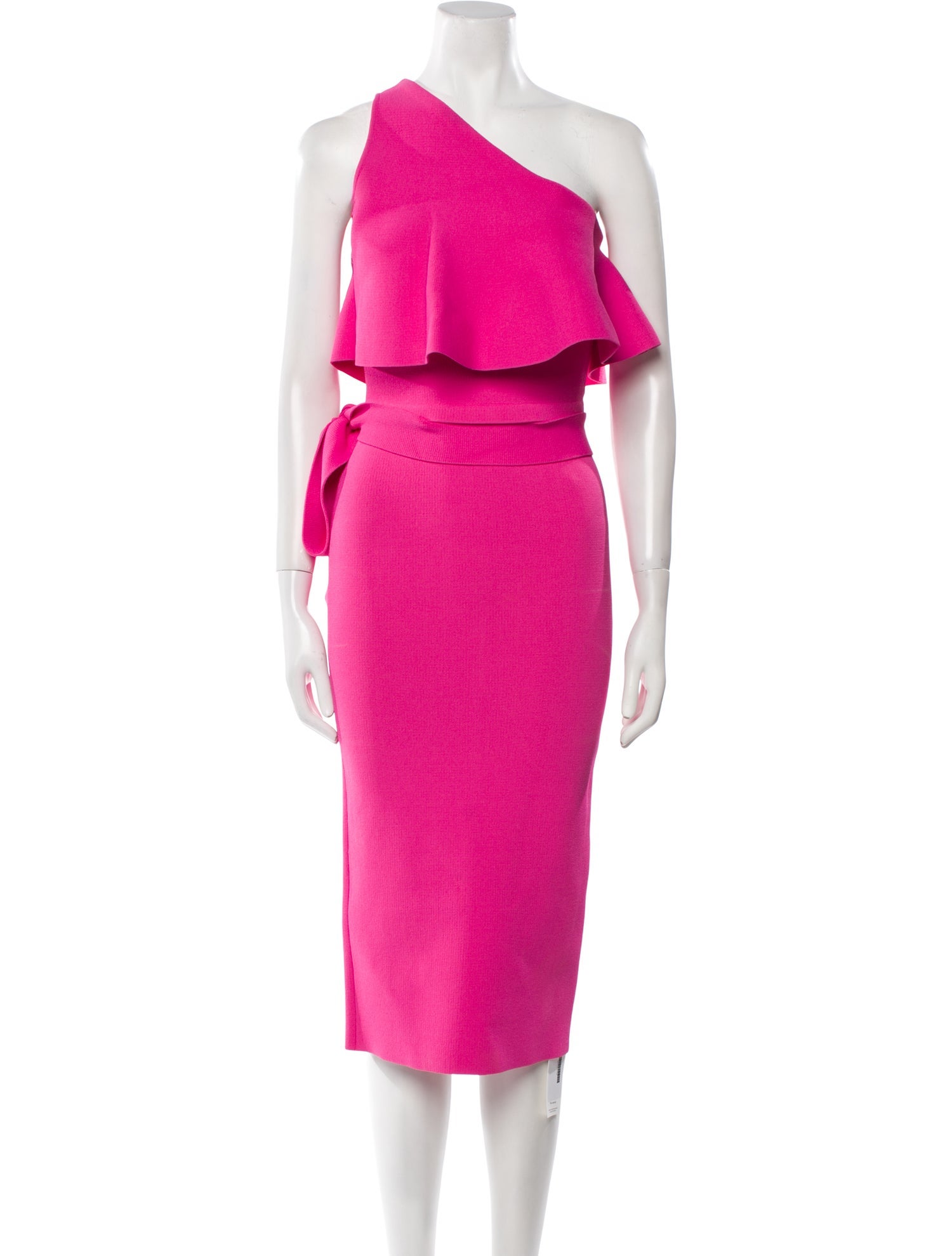 Scanlan Theodore One-Shoulder Midi Length Dress