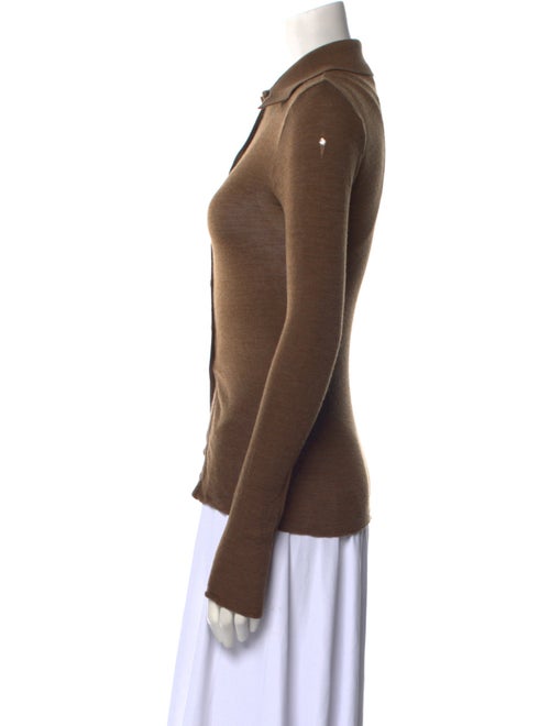 Scanlan Theodore Merino Wool Long Sleeve Button-Up Top