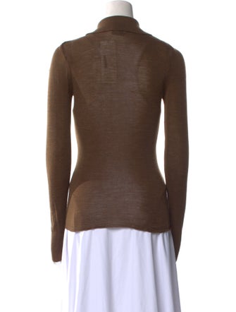 Scanlan Theodore Merino Wool Long Sleeve Button-Up Top