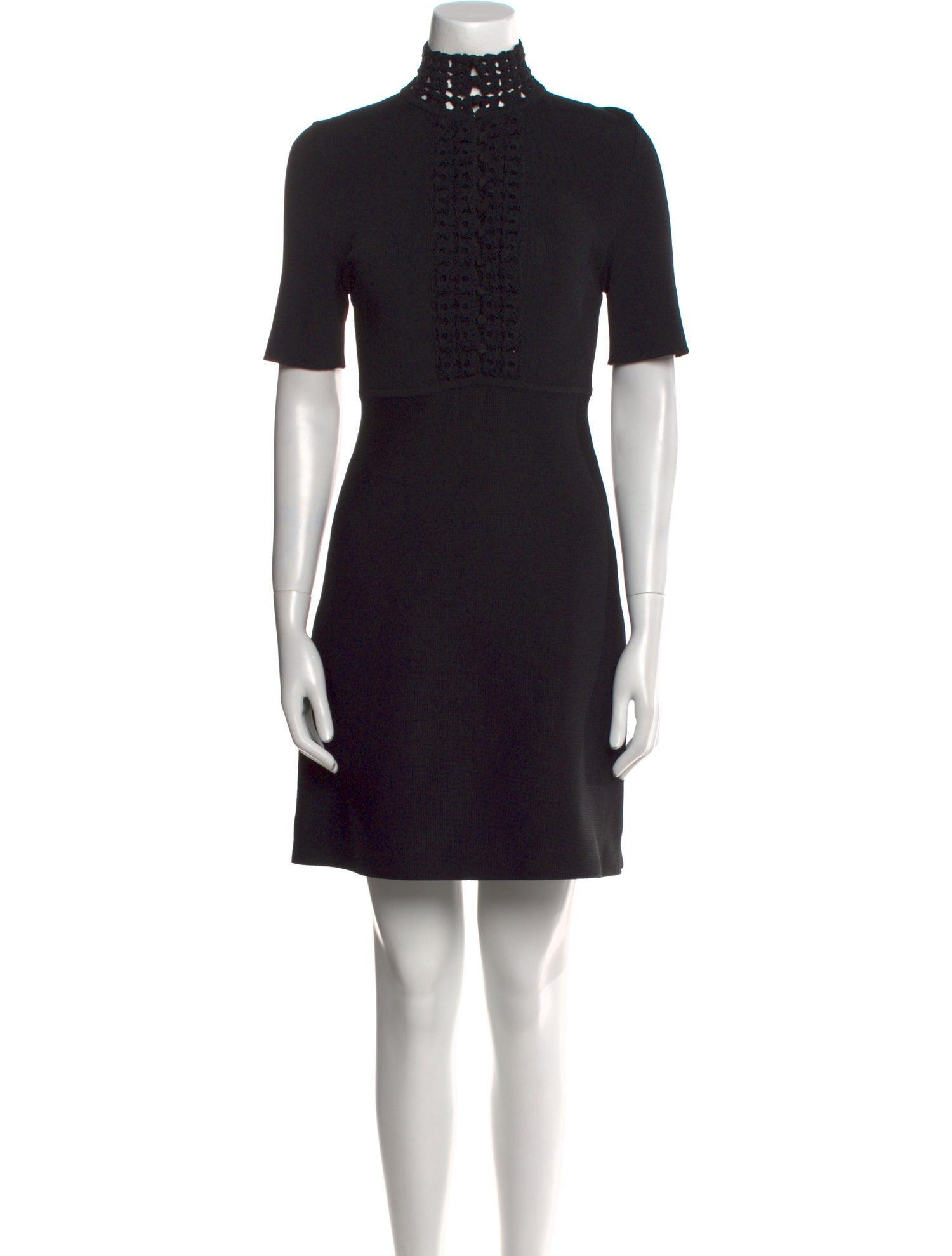 Scanlan Theodore Mock Neck Mini Dress