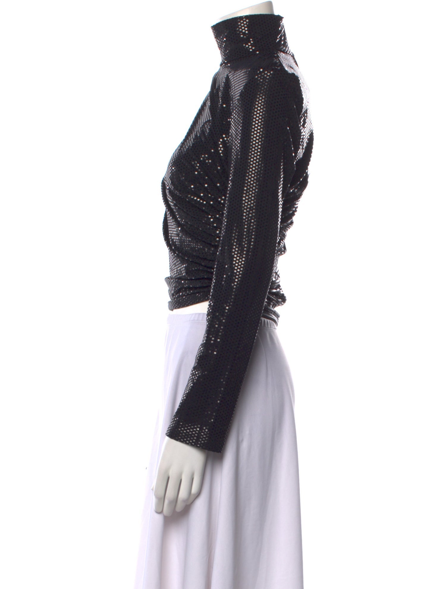 Scanlan Theodore Turtleneck Long Sleeve Crop Top