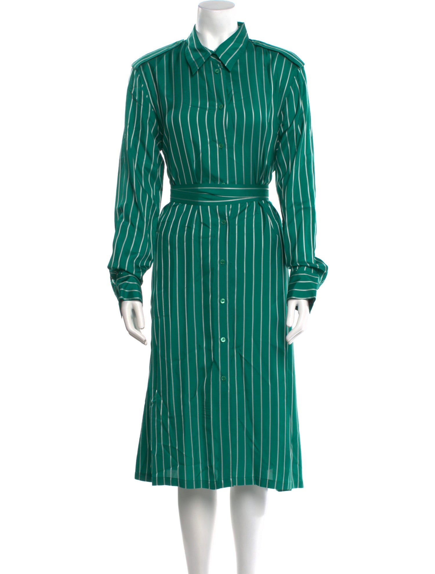 Scanlan Theodore Striped Midi Length Dress