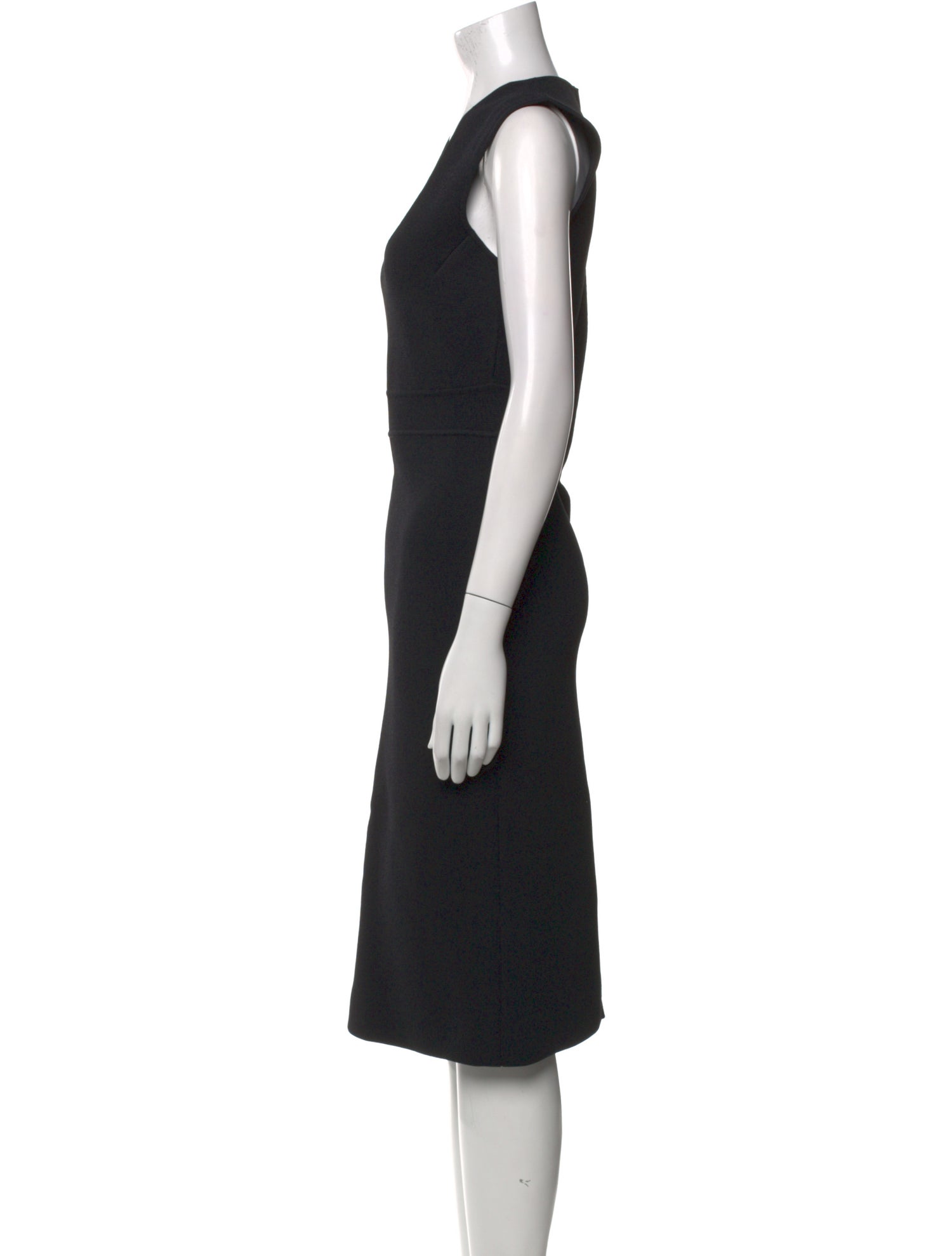 Scanlan Theodore Scoop Neck Midi Length Dress