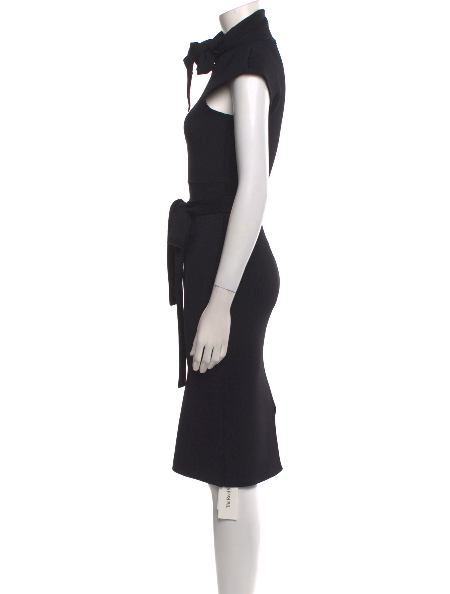 Scanlan Theodore Mock Neck Midi Length Dress