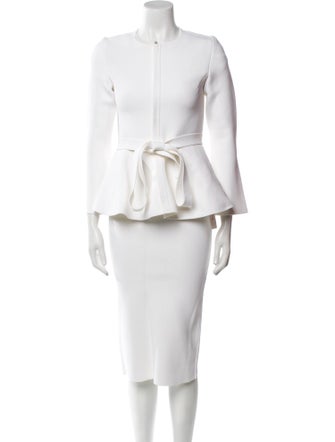 Scanlan Theodore Embroidered Accent Skirt Suit