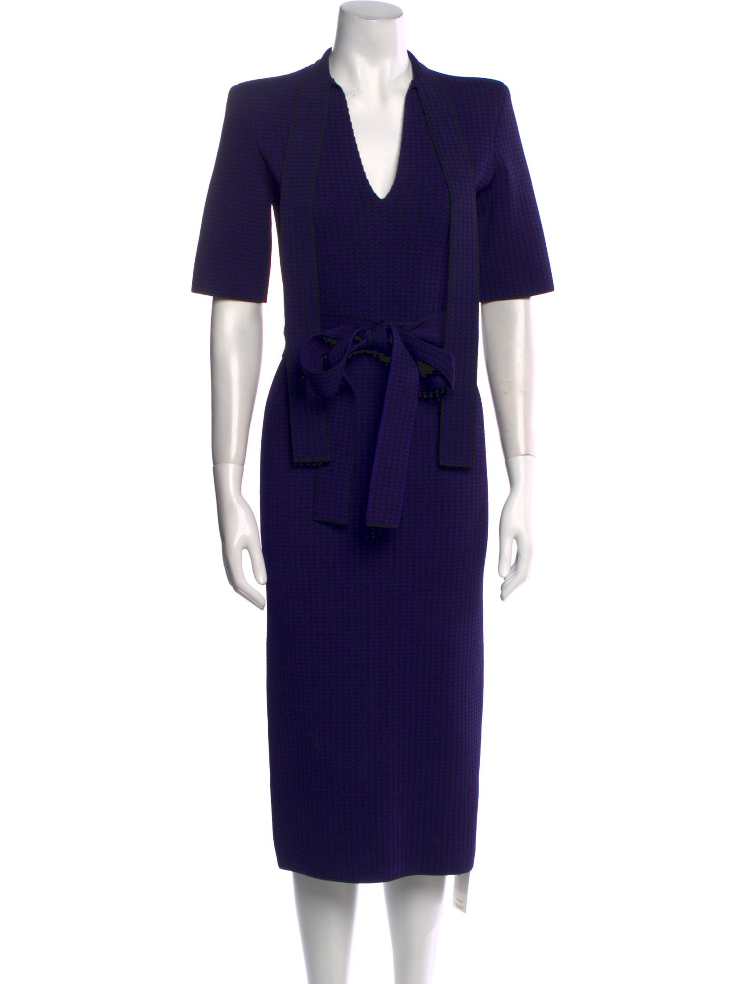 Scanlan Theodore V-Neck Midi Length Dress