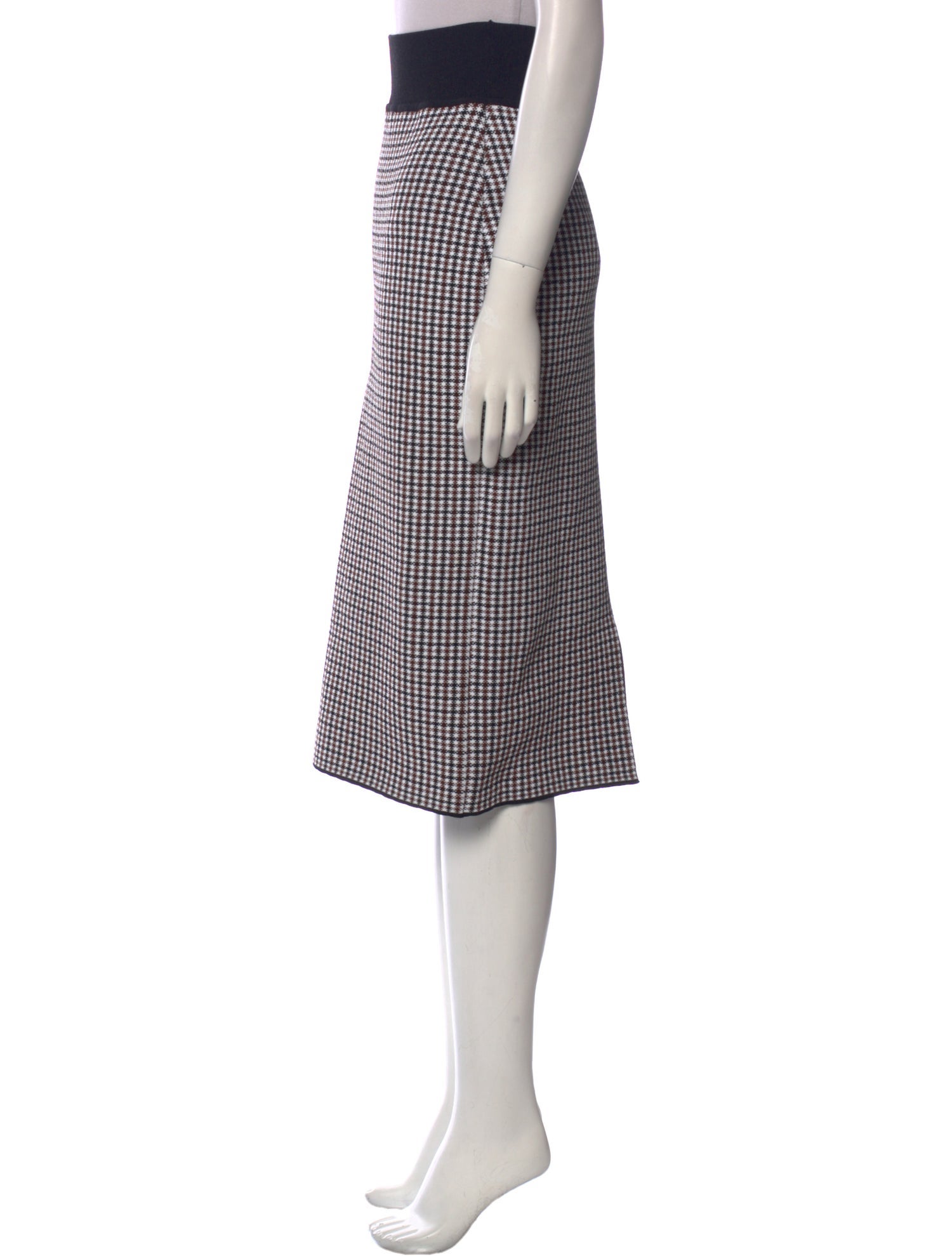 Scanlan Theodore Plaid Print Midi Length Skirt