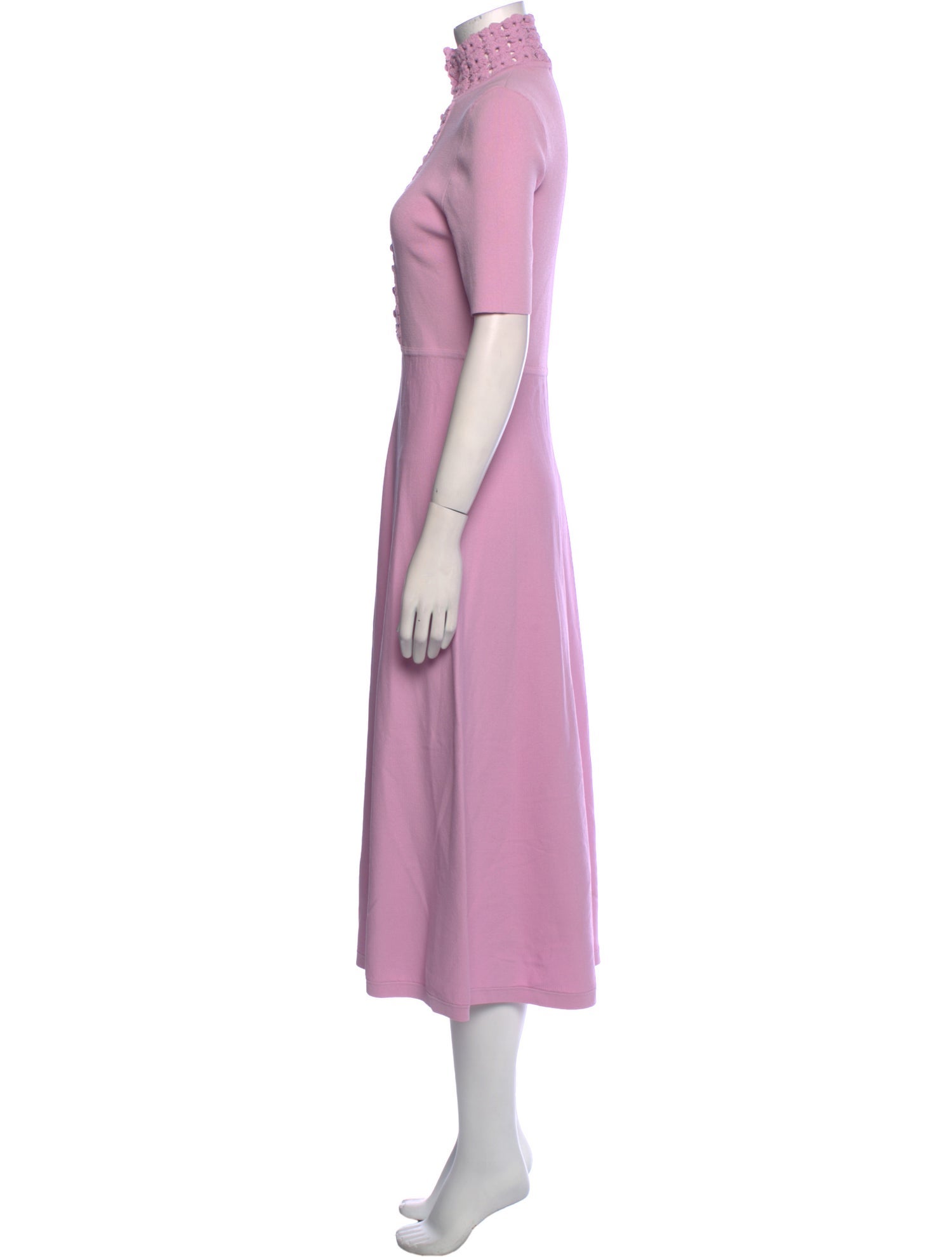 Scanlan Theodore Mock Neck Midi Length Dress