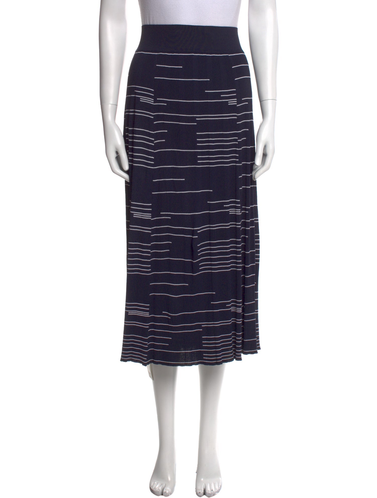 Scanlan Theodore Striped Midi Length Skirt