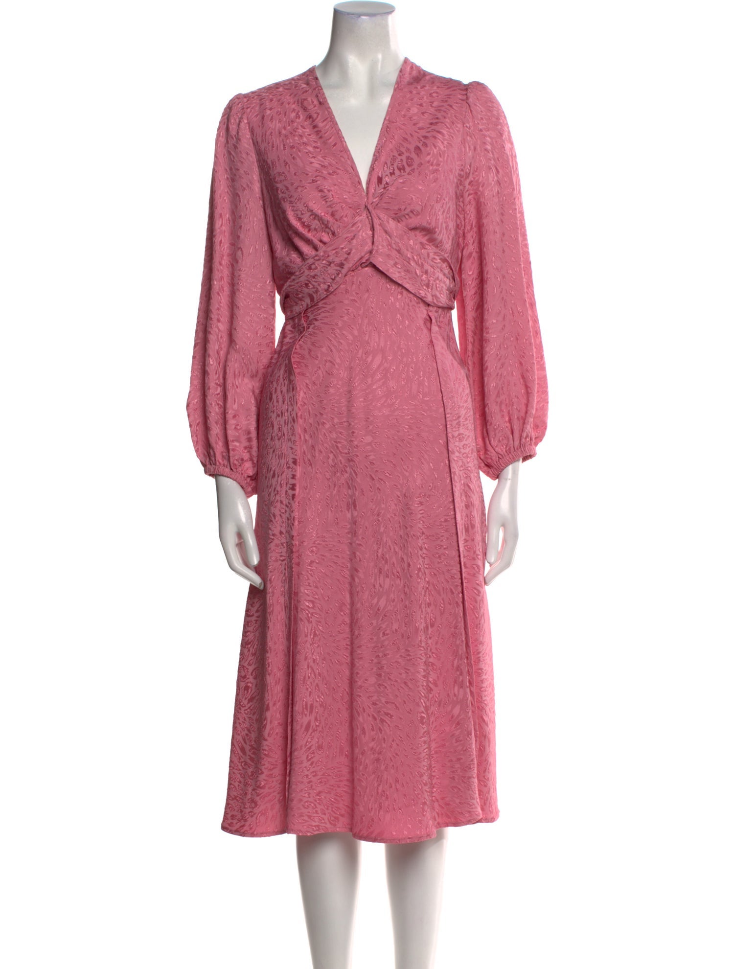 Scanlan Theodore V-Neck Midi Length Dress