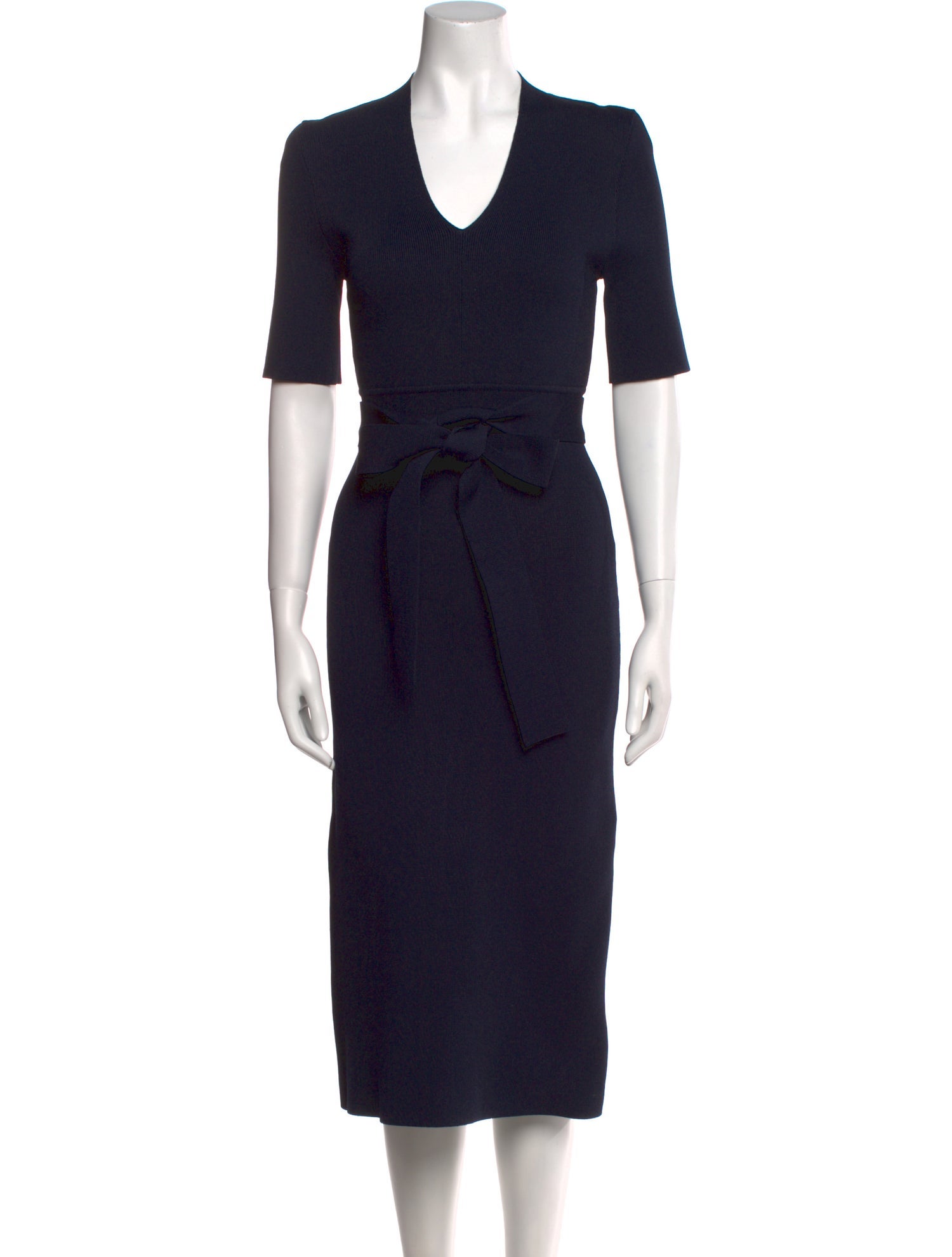 Scanlan Theodore V-Neck Midi Length Dress
