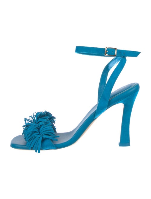 Scanlan Theodore Suede Fringe Trim Accent Sandals