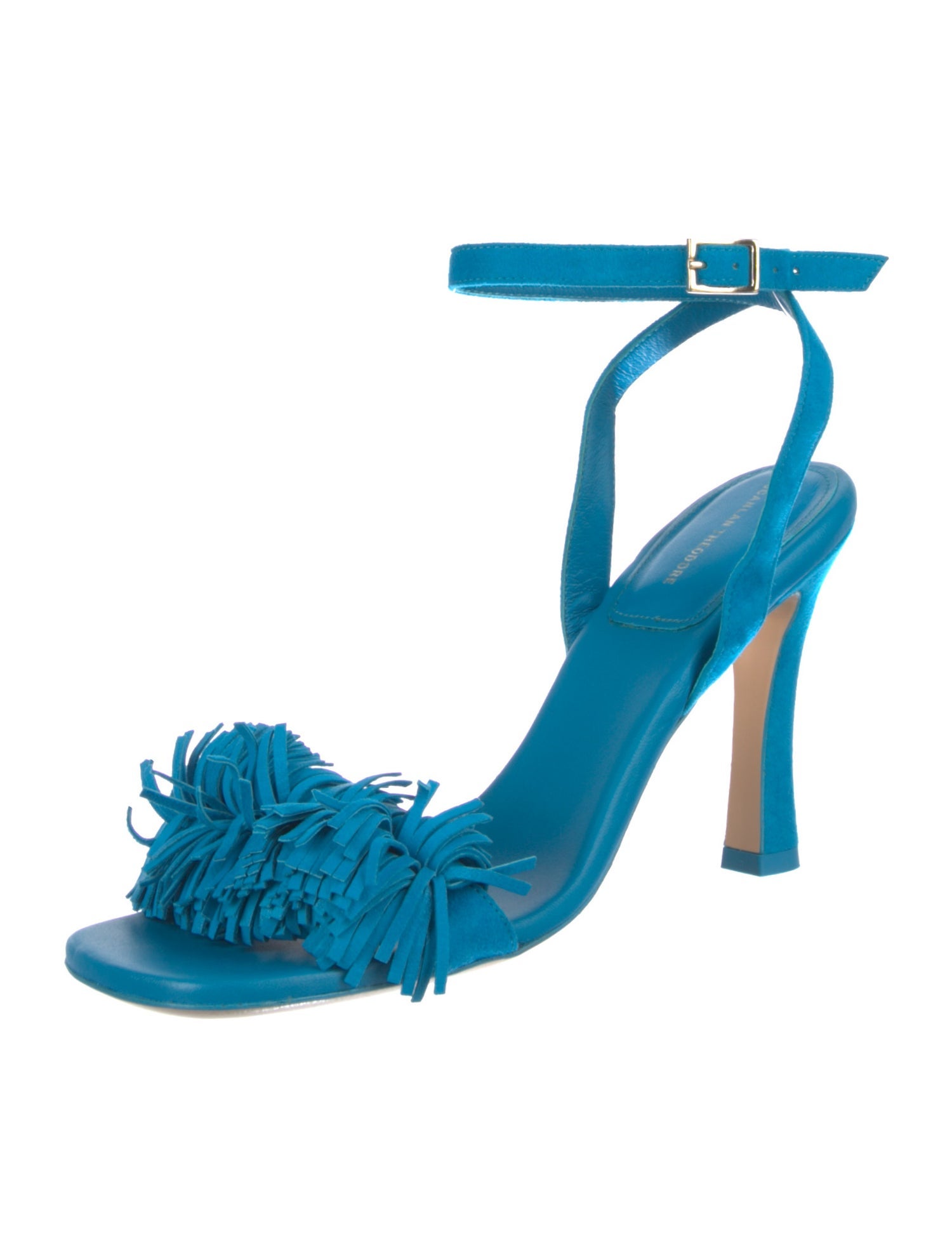 Scanlan Theodore Suede Fringe Trim Accent Sandals