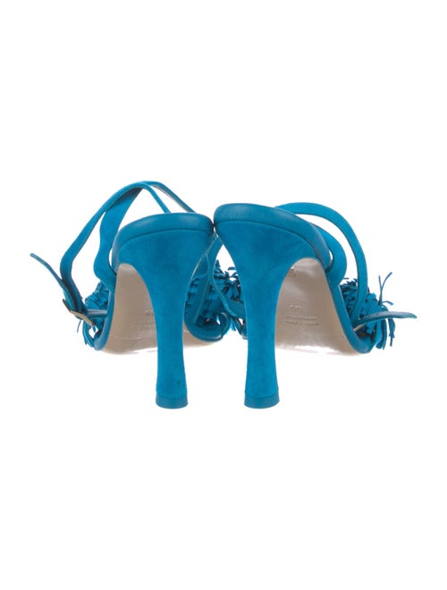 Scanlan Theodore Suede Fringe Trim Accent Sandals