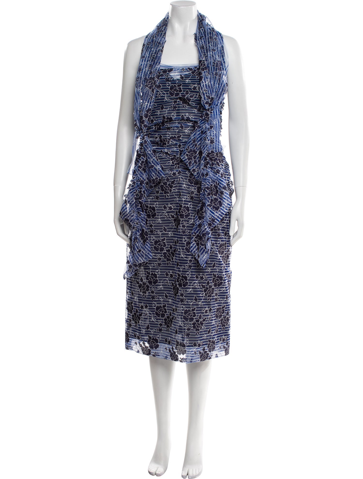 Scanlan Theodore Printed Knee-Length Dress w/ Tags