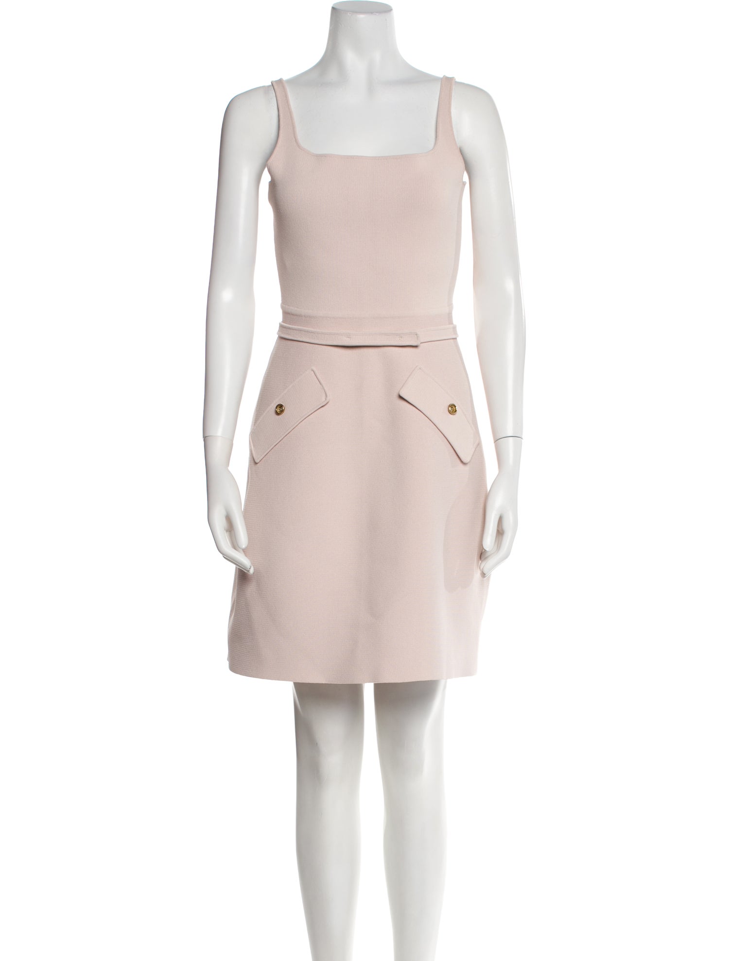 Scanlan Theodore Square Neckline Mini Dress