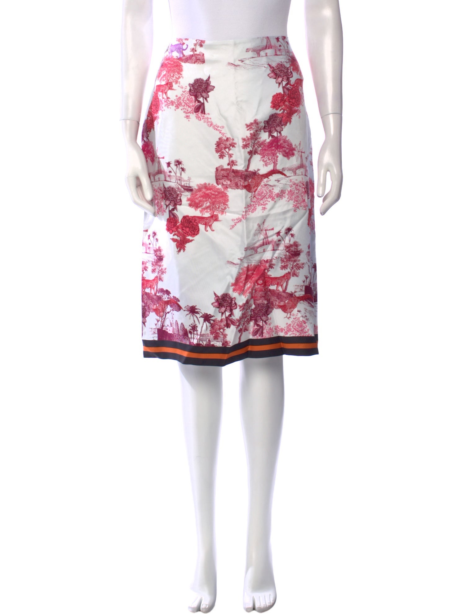 Scanlan Theodore Silk Knee-Length Skirt w/ Tags