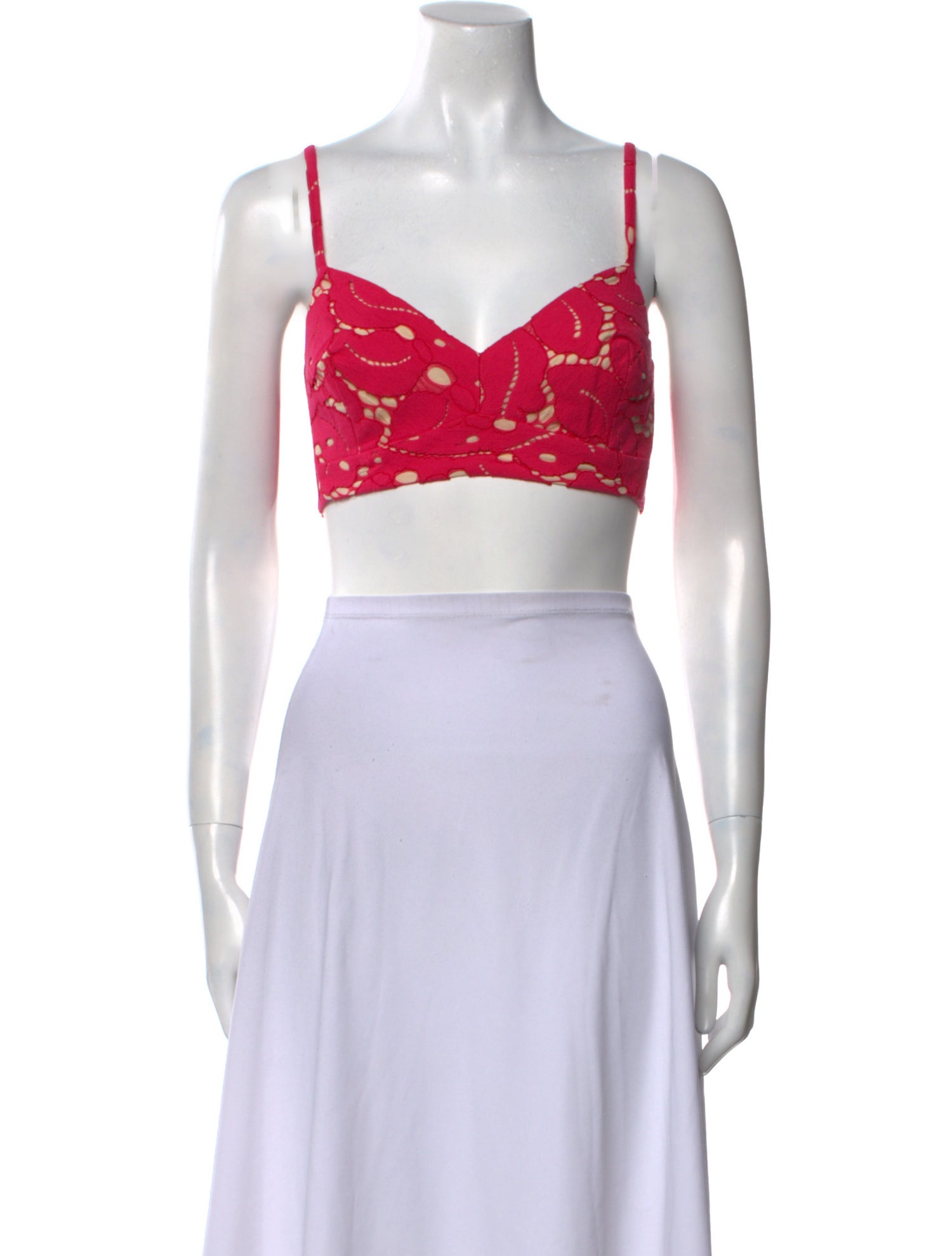 Scanlan Theodore Patterned V-Neck Crop Top